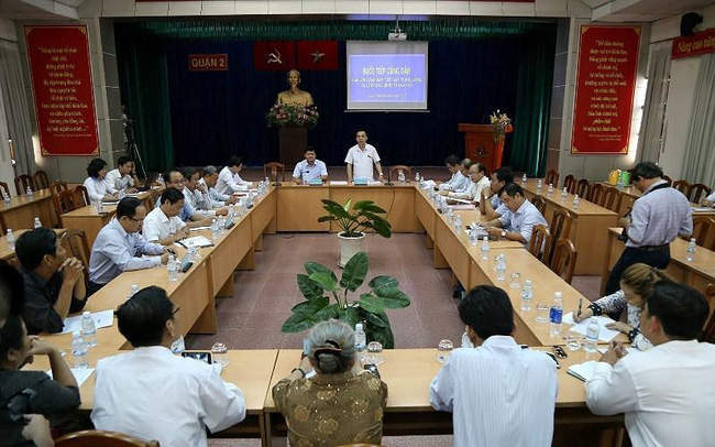 Lãnh đạo Trung ương đang tiếp dân Thủ Thiêm