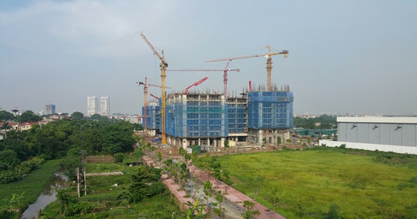 Tiến độ xây dựng chung cư thu hút thị trường Long Biên hiện nay