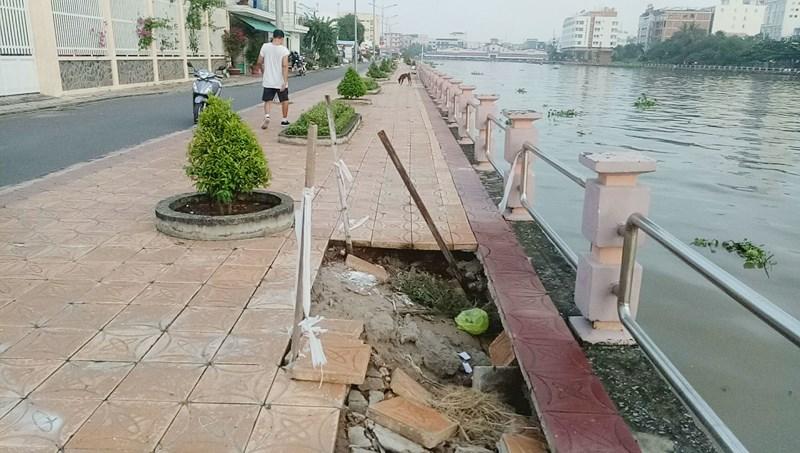 Kè chục tỷ ở Cần Thơ ‘tan nát’ sau hơn 2 năm sử dụng