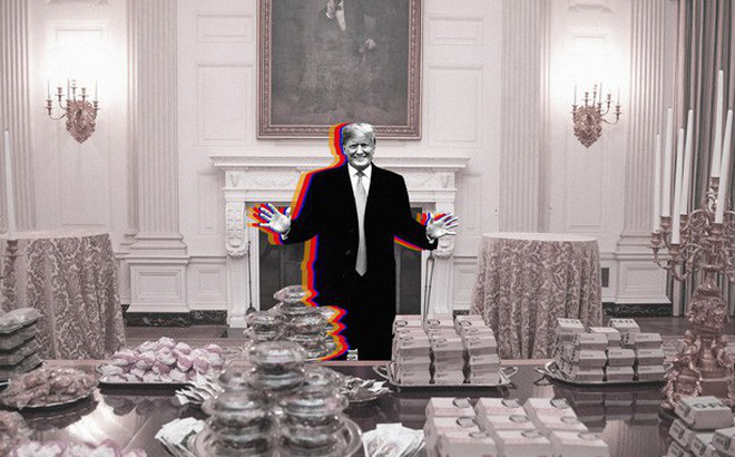 Ẩn ý “nguy hiểm” về chính phủ Mỹ của TT Trump sau bức ảnh bữa tiệc đồ ăn nhanh ở Nhà Trắng