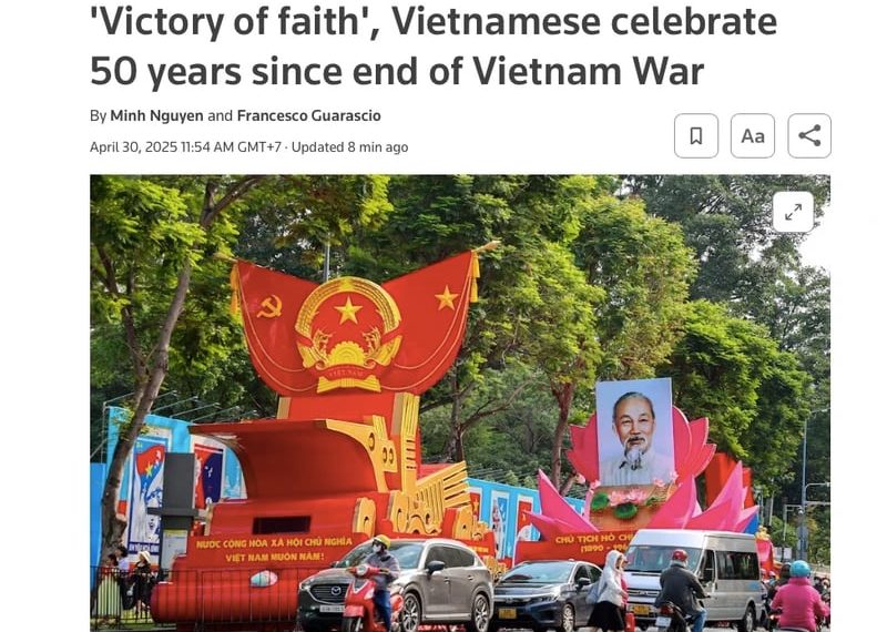 Báo chí quốc tế đưa tin đậm nét về Lễ kỷ niệm 50 năm Ngày giải phóng miền nam, thống nhất đất nước