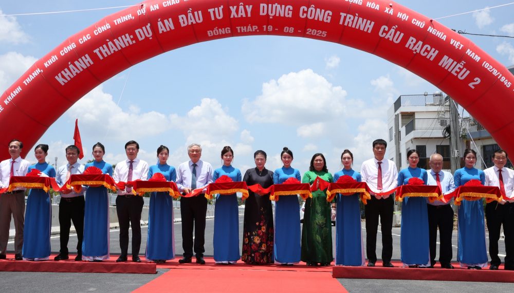 Khánh thành cầu Rạch Miễu 2 nối Đồng Tháp với Vĩnh Long