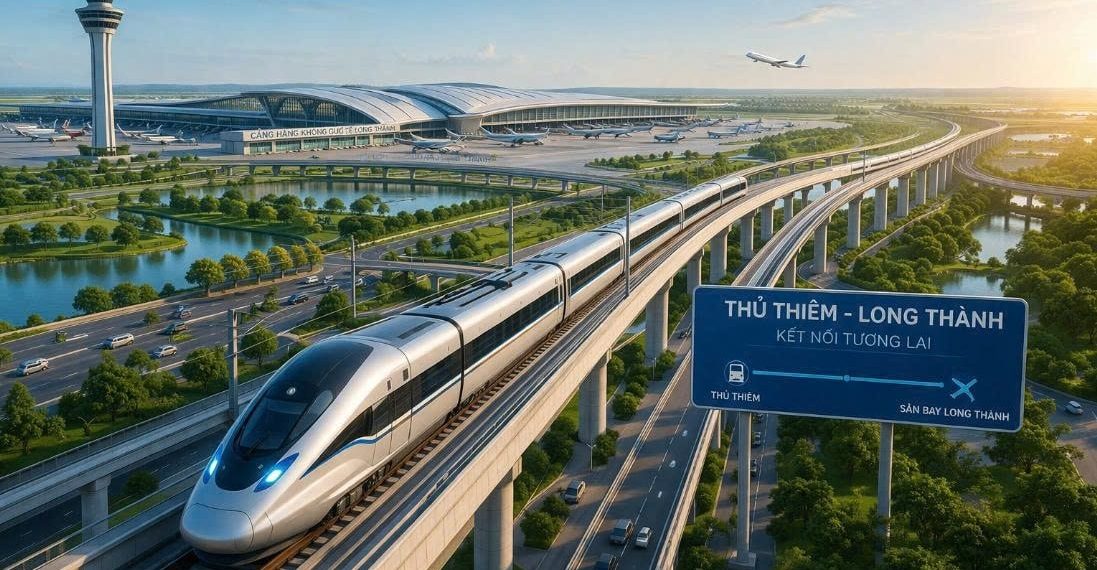Đường sắt 85.000 tỷ đồng nối TP.HCM với sân bay Long Thành khởi công trước tháng 6/2026
