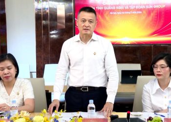 Chủ tịch UBND tỉnh Quảng Ngãi Nguyễn Hoàng Giang làm việc với Tập đoàn Sun Group